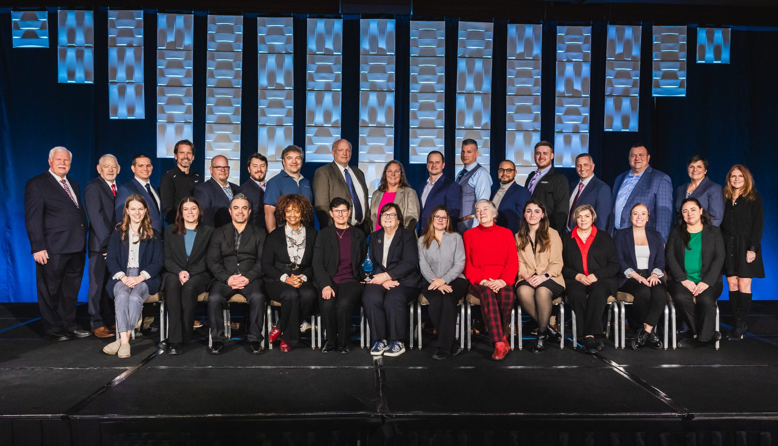 pdop staff group photo at award ceremony